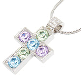 スワロフスキー クロス ペンダント ネックレス メタル ラインストーン ビジュー レディース SWAROVSKI 【中古】