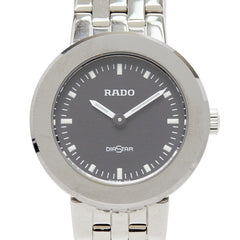 ラドー ダイアスター 腕時計 153.0342.3 クオーツ ブラック文字盤 ステンレススチール チタン レディース RADO 【中古】