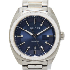 グッチ 腕時計 142.3 クオーツ ネイビー文字盤 ステンレススチール メンズ GUCCI 【中古】