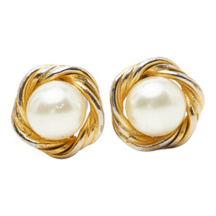 シャネル ヴィンテージ パール イヤリング ゴールド メッキ レディース CHANEL 【中古】