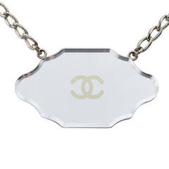 シャネル ミラー プレート ココマーク ネックレス シルバー メタル レディース CHANEL 【中古】