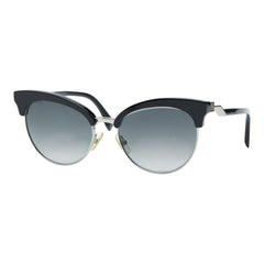 フェンディ ロゴ ブロータイプ キャットアイ サングラス FF 0229/S ブラック プラスチック メタル レディース FENDI 【中古】