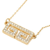 ジバンシー Gロゴ ネックレス ゴールド メッキ ラインストーン レディース Givenchy 【中古】