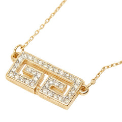 ジバンシー Gロゴ ネックレス ゴールド メッキ ラインストーン レディース Givenchy 【中古】