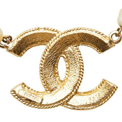 シャネル ココマーク パール チェーン ネックレス ゴールド メッキ レディース CHANEL 【中古】