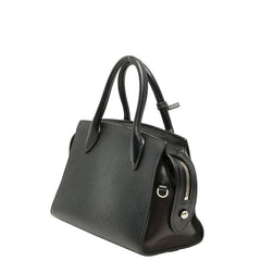 プラダ モノクローム ミニ ショルダーバッグ ハンドバッグ 2WAY 1BA269 ブラック サフィアーノレザー レディース PRADA 【中古】