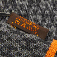 エルメス Hロゴ ストール グレー シルク レディース HERMES 【中古】
