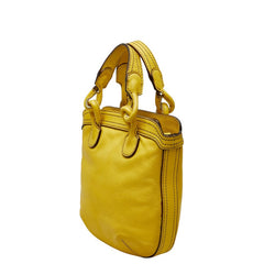 ロエベ アナグラム フィエスタ ハンドバッグ ショルダーバッグ 2WAY イエロー レザー レディース LOEWE 【中古】
