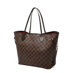 ルイ ヴィトン ダミエ ネヴァーフルMM トートバッグ ショルダーバッグ N51105 ブラウン PVC レザー レディース LOUIS VUITTON 【中古】