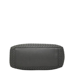 ボッテガヴェネタ イントレチャート ハンドバッグ ショルダーバッグ 2WAY グレー レザー パイソン レディース BOTTEGAVENETA 中古