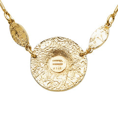 シャネル ココマーク ライオン ラウンド ペンダントネックレス ゴールド メッキ レディース CHANEL 【中古】