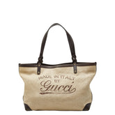 グッチ グッチクラフト トートバッグ ハンドバッグ 247209 ベージュ ブラウン キャンバス レザー レディース GUCCI 【中古】