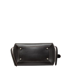 セリーヌ ベルトバッグ ハンドバッグ ショルダーバッグ 2WAY ダークブラウン ピンク レザー レディース CELINE 【中古】
