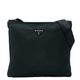 プラダ テスート 三角ロゴプレート 斜め掛け ショルダーバック ブラック ナイロン メンズ PRADA 【中古】
