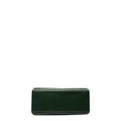 ロエベ ベラスケス ロゴ ハンドバッグ グリーン グレー レザー レディース LOEWE 【中古】