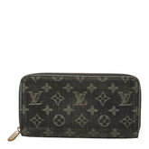 ルイ ヴィトン モノグラムデニム ジッピーウォレット 長財布 M95614 ノワール ブラック デニム メンズ LOUIS VUITTON 【中古】