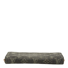 ルイ ヴィトン モノグラムデニム ジッピーウォレット 長財布 M95614 ノワール ブラック デニム メンズ LOUIS VUITTON 【中古】