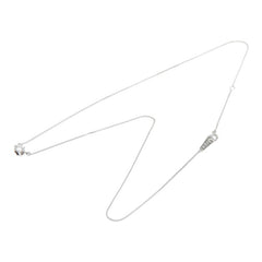Pt850 プラチナ ダイヤ0.17ct プチネックレス ネックレス レディース 【中古】