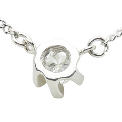 Pt850 プラチナ ダイヤ0.17ct プチネックレス ネックレス レディース 【中古】
