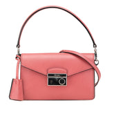 プラダ ミニ ハンドバッグ ショルダーバッグ 2WAY ピンク サフィアーノレザー レディース PRADA 【中古】