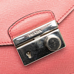 プラダ ミニ ハンドバッグ ショルダーバッグ 2WAY ピンク サフィアーノレザー レディース PRADA 【中古】