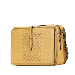 ボッテガヴェネタ イントレチャート ワンショルダーバッグ ショルダーバッグ カーキ レザー レディース BOTTEGAVENETA 【中古】
