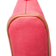 エルメス ボリード ポーチ20 小物入れ ハイビスカス ピンク キャンバス レザー レディース HERMES 【中古】