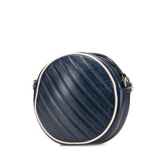 グッチ GGマーモント ミニ チェーン ショルダーバッグ 550154 ネイビー ホワイト レザー レディース GUCCI 【中古】