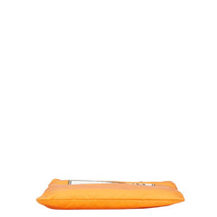 バーバリー ロゴ トートバッグ オレンジ ナイロン レザー レディース BURBERRY 【中古】