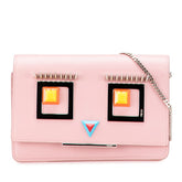 フェンディ ヒプノタイズ チェーン ショルダーバッグ ウォレットバッグ 8M0346 ピンク マルチカラー レザー レディース FENDI 【中古】