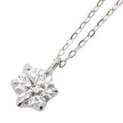 Pt950 プラチナ ダイヤ0.505ct ペンダント ネックレス レディース 【中古】