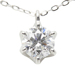 Pt950 プラチナ ダイヤ0.505ct ペンダント ネックレス レディース 【中古】