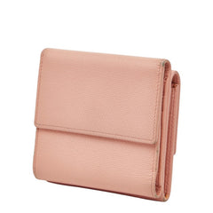 シャネル ココマーク 二つ折り財布 ピンク レザー レディース CHANEL 【中古】