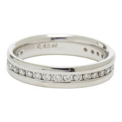 Pt900 プラチナ ダイヤ0.43ct フルエタニティリング リング 指輪 レディース 9.5号 【中古】