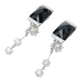 K18WG ホワイトゴールド オニキス21.8ct ダイヤ0.10ct ダイヤ2.02ct ピアス イヤリング レディース 【中古】
