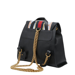 グッチ GGマーモント シェリーライン チェーン リュック バックパック 432265 ブラック マルチカラー レザー レディース GUCCI 【中古】