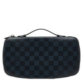 ルイ ヴィトン ダミエ コバルト オーガナイザー アトール ラウンドファスナー 長財布 N63222 ネイビー PVC レザー メンズ LOUIS VUITTON 【中古】