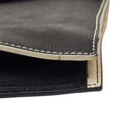 サンローラン バイカラー クラッチバック セカンドバッグ 233455 ホワイト ブラック レザー レディース SAINT LAURENT 【中古】