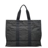エルメス エールライン トートバッグGM ハンドバッグ グレー ナイロンキャンバス レディース HERMES 【中古】