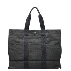 エルメス エールライン トートバッグGM ハンドバッグ グレー ナイロンキャンバス レディース HERMES 【中古】