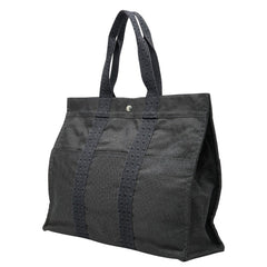 エルメス エールライン トートバッグGM ハンドバッグ グレー ナイロンキャンバス レディース HERMES 【中古】