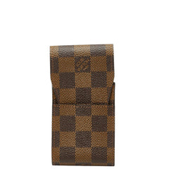 ルイ ヴィトン ダミエ エテュイ シガレット シガレットケース N63024 ブラウン PVC レザー レディース LOUIS VUITTON 【中古】