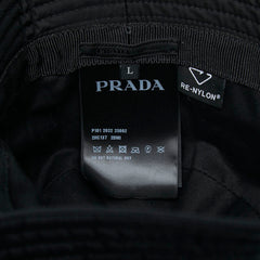 プラダ トライアングルロゴ Re-Nylon バケットハット L 2HC137 ブラック ナイロン メンズ PRADA 【中古】