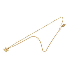シャネル ココマーク ヴィンテージ チェーン ペンダント ネックレス ゴールド メッキ ラインストーン レディース CHANEL 【中古】