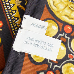 ディオール スカーフ ブラック マルチカラー シルク レディース Dior 【中古】