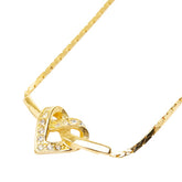 ディオール ハート ネックレス ゴールド メッキ ラインストーン レディース Dior 【中古】