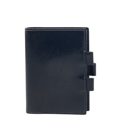エルメス アジャンダPM 手帳カバー システム手帳 ネイビー ボックスカーフ レディース HERMES 【中古】
