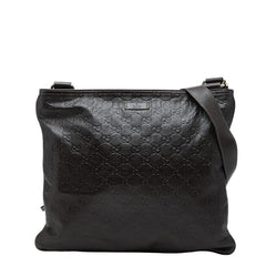グッチ グッチシマ GGロゴ 斜め掛け ショルダーバッグ 201446 ブラウン レザー メンズ GUCCI 【中古】