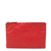フェンディ ポーチ 8M0275 レッド ブラウン レザー レディース FENDI 中古