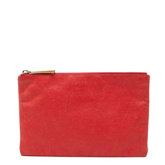 フェンディ ポーチ 8M0275 レッド ブラウン レザー レディース FENDI 【中古】